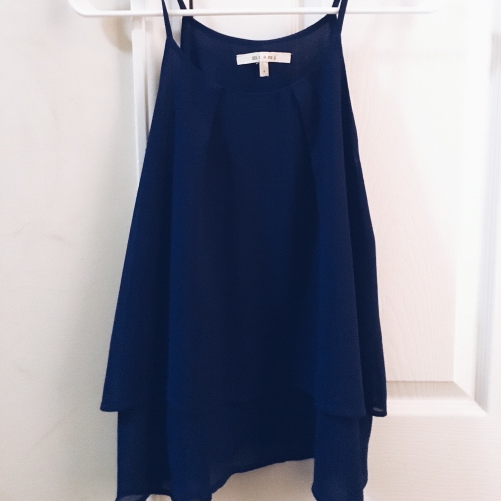 Blue layered tank